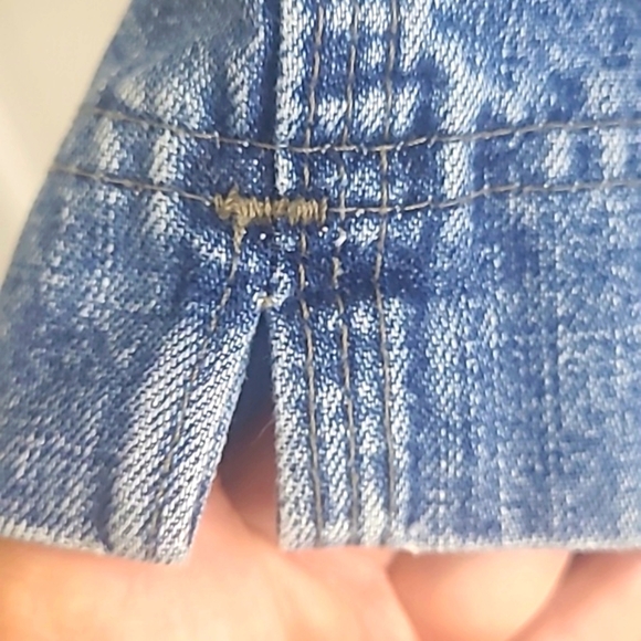 Lee Capri Denim Cargo blue Jean Carpenter style Hammer loop Vintage - Picture 6 of 8